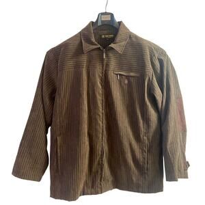 Stacy Adams Men's 2 Pieces Suit Corduroy Zippered Jacket Size 2XL Pants 36